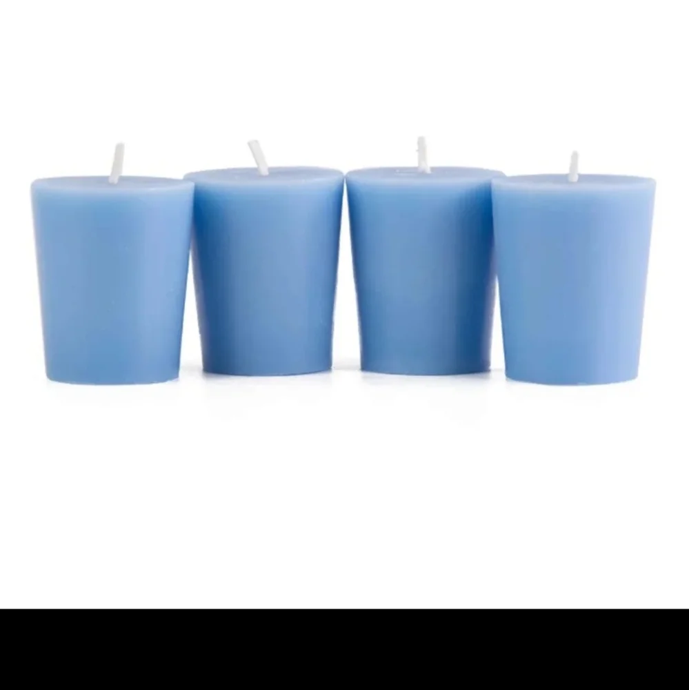 Pier 1 Blue Chamomile Gift Set of 4 Votive Candles - BNWT SO RETIRED 1 LEFT!